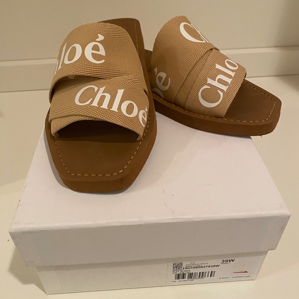 Chloe woody sandal beige size 39